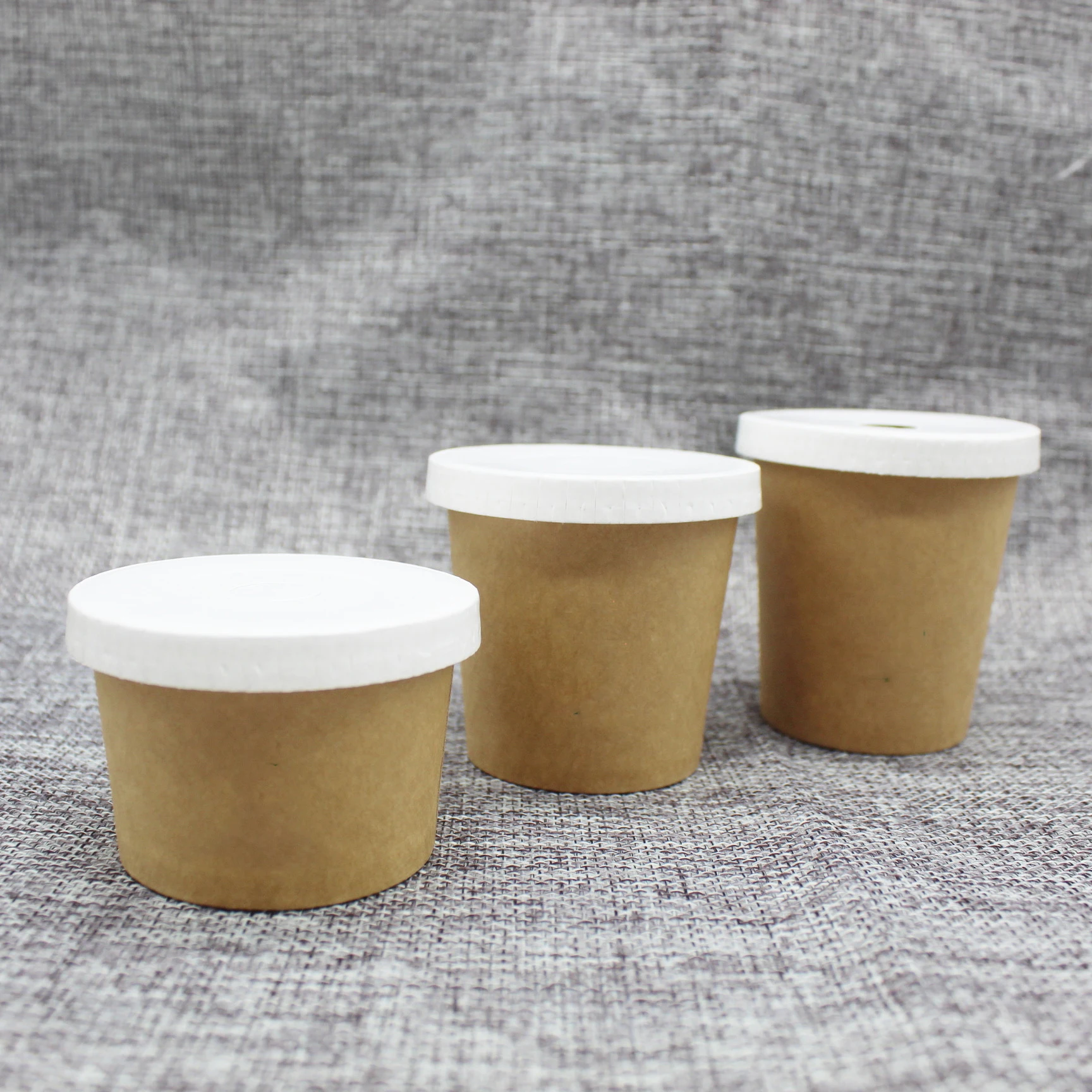 Compostable 30ml Paper Sauce Cup 1oz Paper Portion Cups With Flat Lid