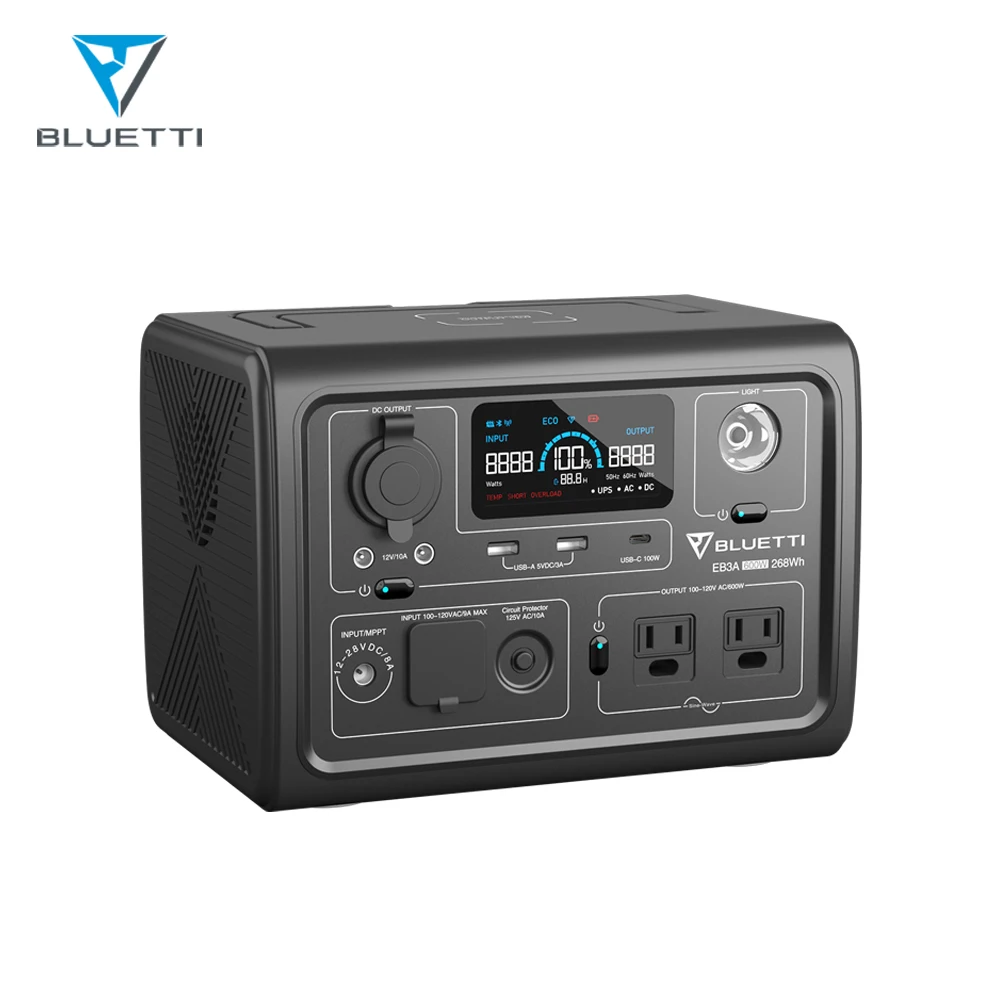 Bluetti Eb3a Portable 268wh 600w Lfp Battery Station For Camping