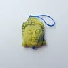 Chi Pendant Buddha Head Work Art Natural Stone Carving Pendant for Jewelry Construction 31x25x12mm 14g