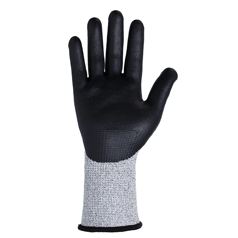 13 Gauge Hppe Long Cuff Working Gloves With Foam Nitrille Coated Palm