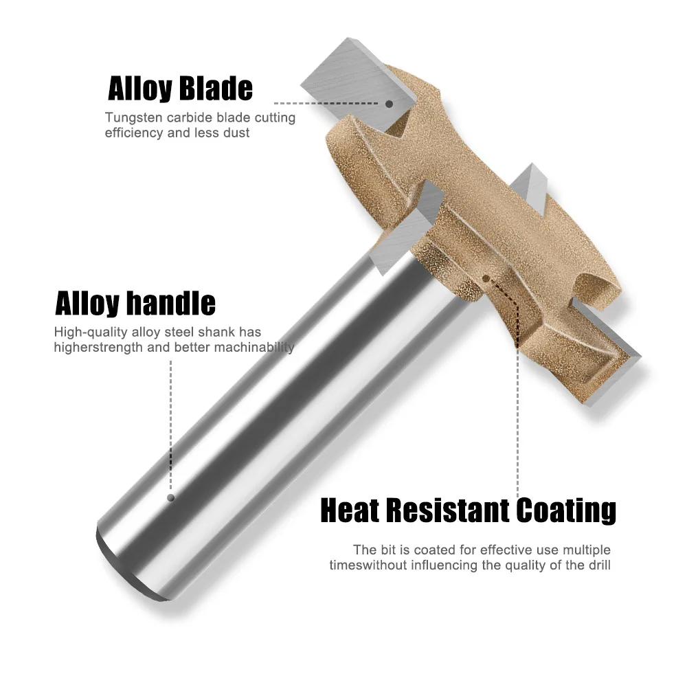 Miaorui Professional Grade 4-Flute 8-Handle T-Shaped Cutter Slotting ...