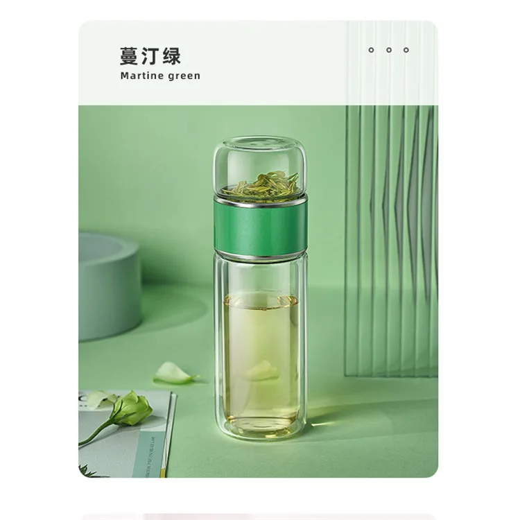 Tea Separation Bubble Tea Cup Water Cup Filter Flower Tea Double Glass Buy Glass Cup,Double