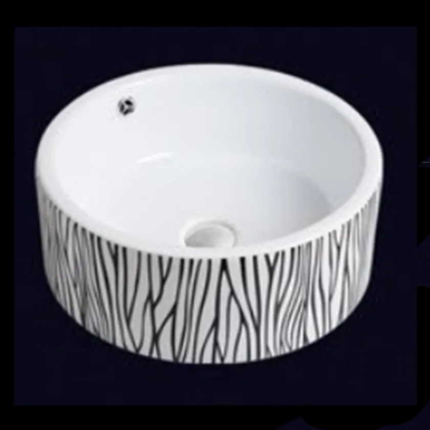 Wholesale Color Vessel Basin Ceramic Outdoor Washbasin Ceramic Lavatory Sink