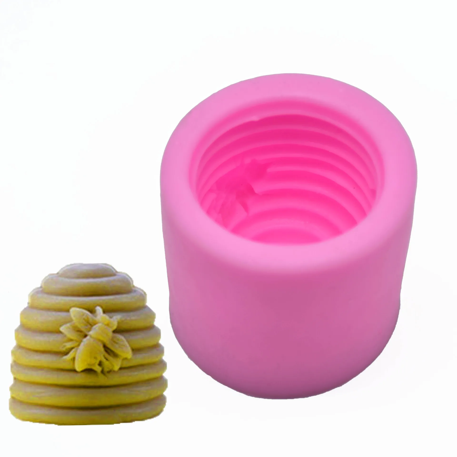 2 pcs bee honeycomb candle mold