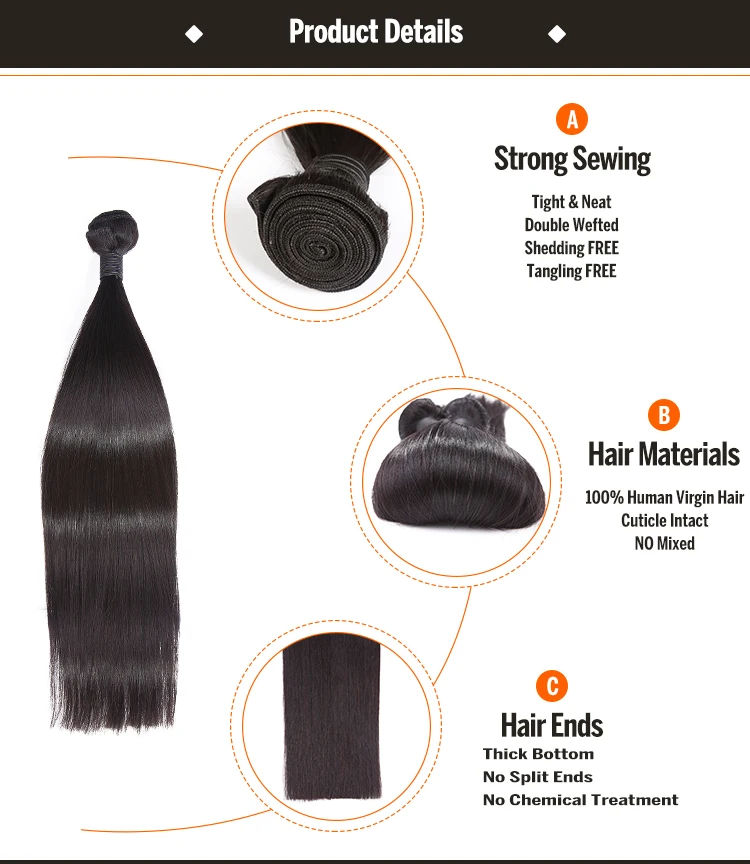 Natural Color Hair Virgin Cuticle Aligned Single Donor Hair Straight