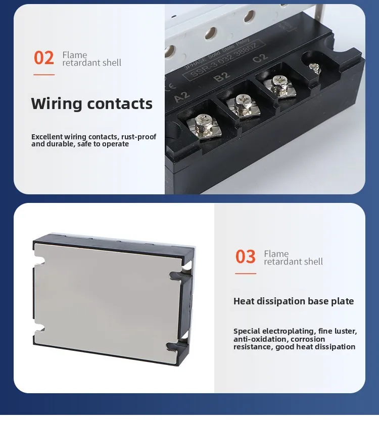 Solid State Relay DC Input 12V 24V/220/380V Three-phase JGX3 SSR-3 032 38100Z DC Control AC Module manufacture