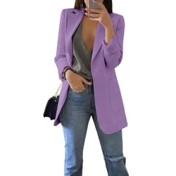 2021 Blazer For Women Ladies Long Sleeve Women Tops Suit Coat Solid Color Office Ol Style Cardigans Blazer Suits Mujer