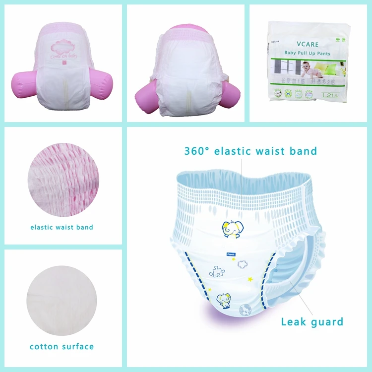 Disposable Baby Diapers Pants Grade B, Baby Diapers Pull Up Pants
