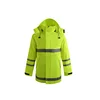 Wholesale pvc high visibility adult reflective safety raincoat jacket