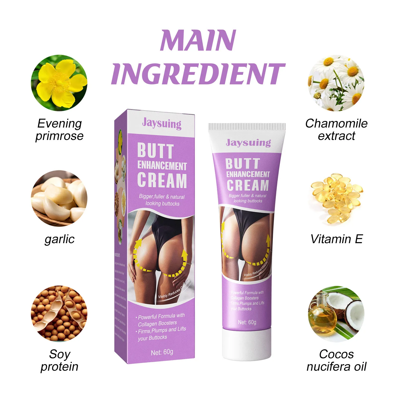 Jaysuing Butt Enhancement Cream Effective Hip Lift Up Skin Care Product Whitening Cream Sexy