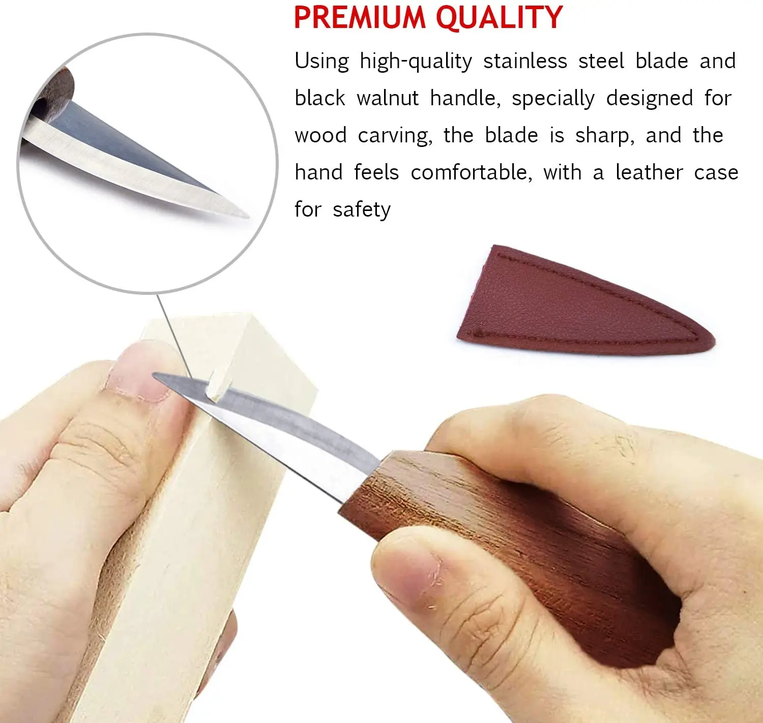 Vibratite Wood Carving Tools Kit,23pcs Hand Carving Knife Set Craft