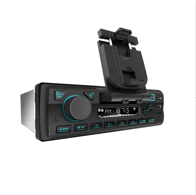 Hidden Mobile Phone Holder App Control Universal 1 Din Car Stereo