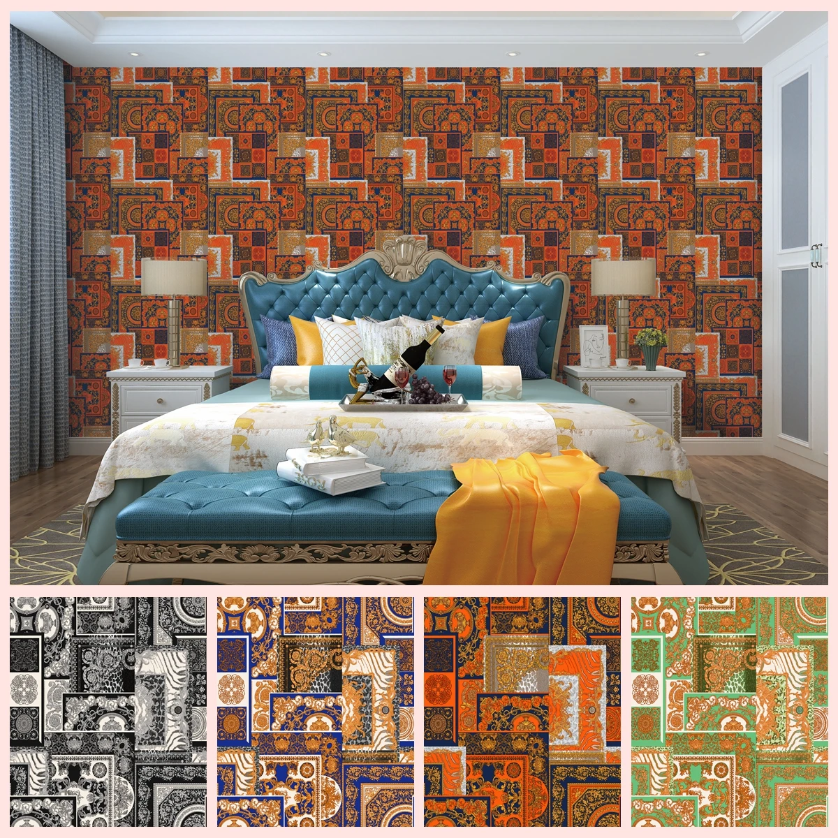 China Top Designs Wallpaper Damask Styles 53cm Pvc Or Vinyle Wallpaper