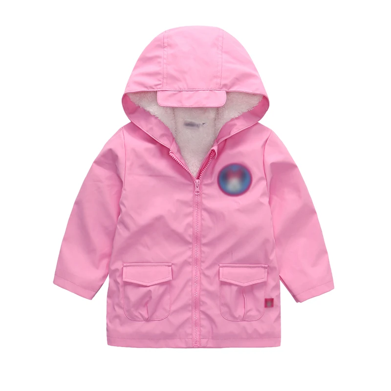 Oem Custom Children's Waterproof Jacket For Kids Fleece Windbreak