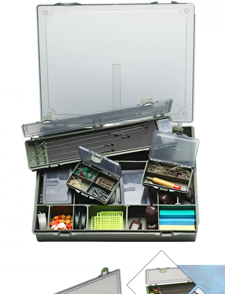 Removable Waterproof Fishing Lure Boxes Plastic Storage Bait Tackle