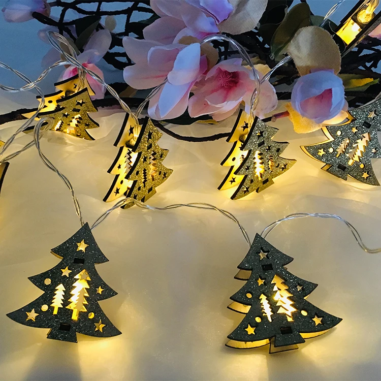 Battery Operated craft supplies outdoor warm White Led Christmas decorations Tree String Lights