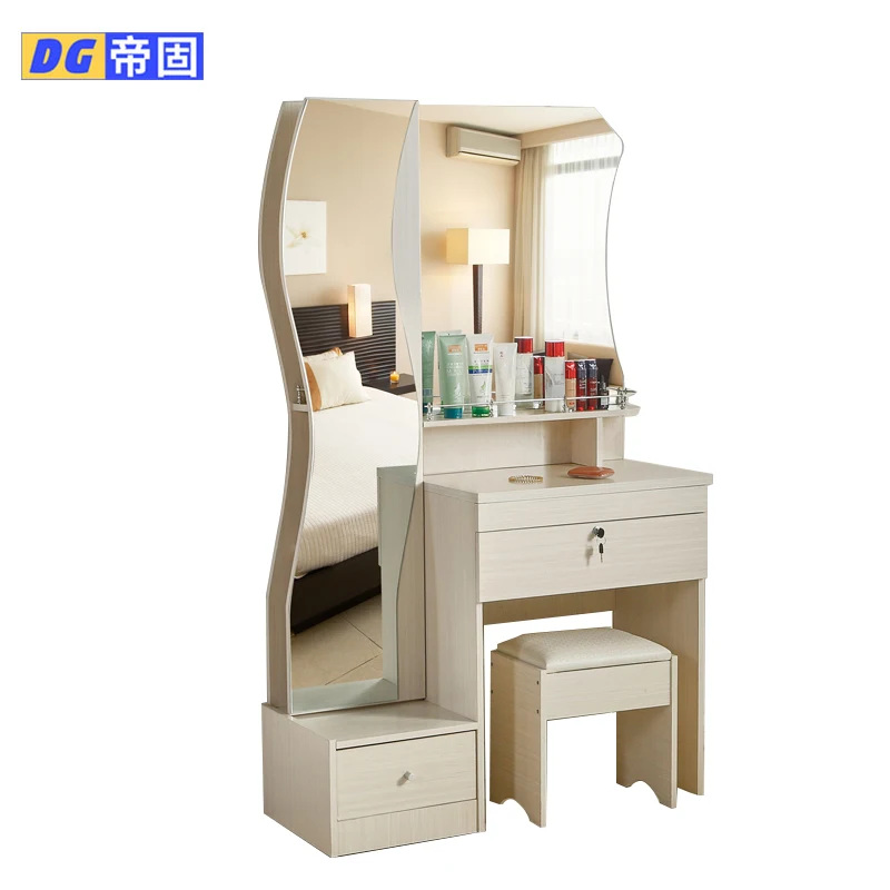 Dresser Wooden Dressing Table With Fulllength Mirrors And Stool Buy