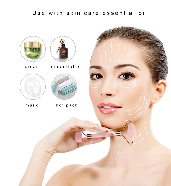 Anti Aging Therapy 100% Natural Jade Facial Roller Jade Roller and Gua Sha Scraping Massage Tools