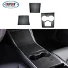 Real Dry Carbon Fiber Armrest Box Center Console Panel Cover Trim For Tesla Model 3