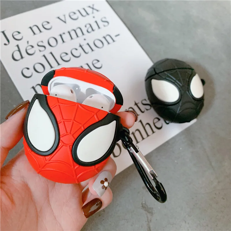 For Airpods 2 Case Cute Cartoon Spider Man Earphone Case For Apple Airpods  Soft Ne Protect Cover Earbuds Funda - Buy For Airpods 2 Case,Earphone Case  For Apple Airpods,For Airpods Earbuds Product