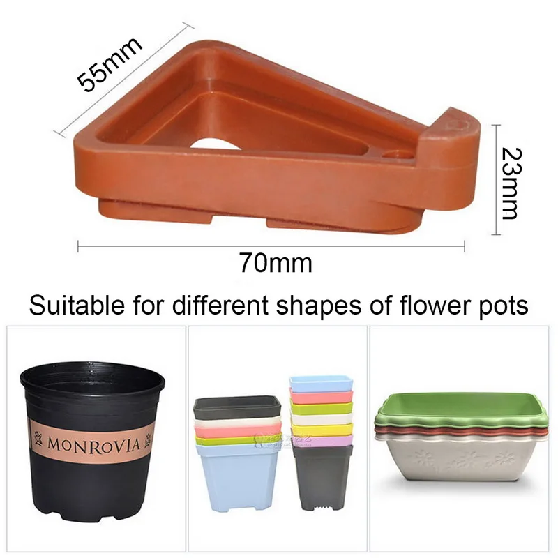 12pcs/pack Flower Pot Feet Risers Nonslip For Plant Pot Garden Plastic