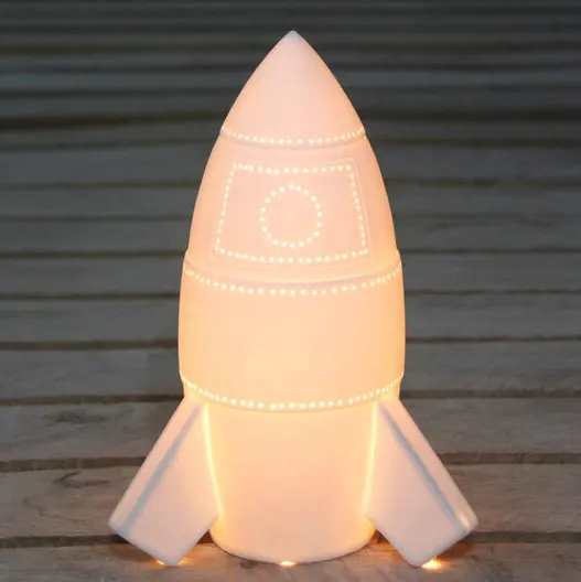 创意礼品高品质小火箭儿童瓷夜灯 - buy 夜灯,儿童夜灯,小火箭灯