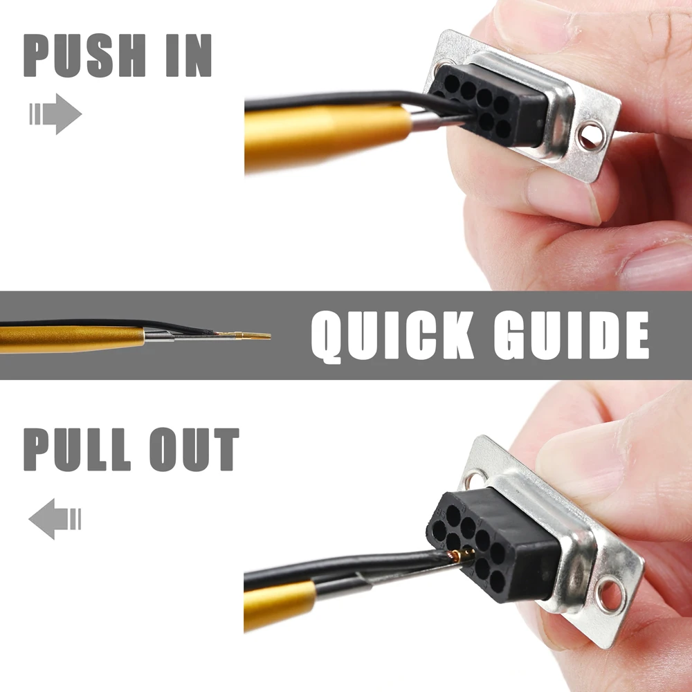Jrready Drkd Sub Pins Insertion Extraction Tool For Te/amp/harting Heavy Duty 5a Han D Sub