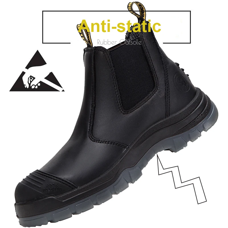 Rockrooster De Chelsea Botas De Seguridad De Punta De Acero Zapatos De