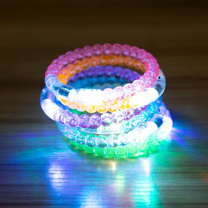 Reusable Led Bracelets Safety Multicolor Wristband Replacement Batteries Premium Glow In The
