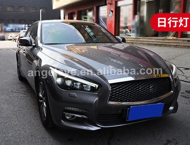 Full led headlight For NISSAN Infiniti q50L Black Housing LD