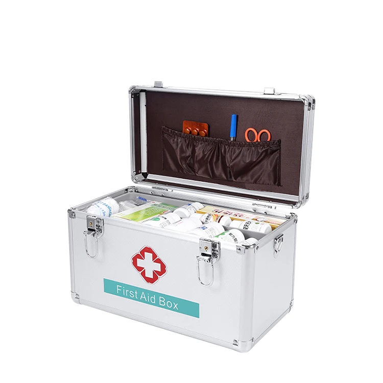 Empty Aluminum First Aid Kit Case Health Care Medical Care Home