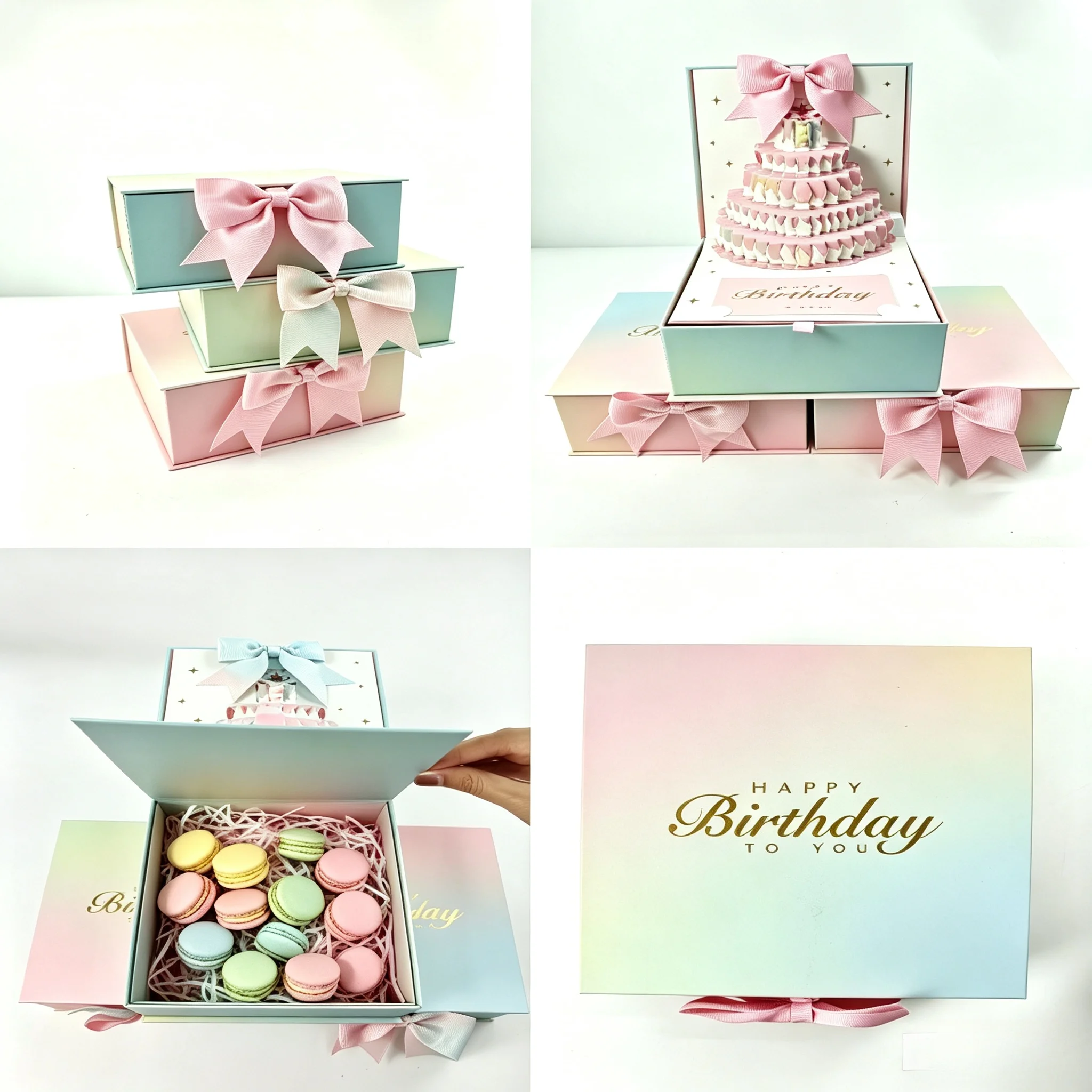 Gradient Luxury Ribbon Boxes