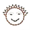 50Pcs Wooden Button Hand made Tags Wood Labels For Jewelry Making Connectors Handmade Scrapbooking Craft DIY Clothes Accessories