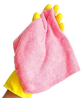 Microfiber terry warp cleaning towel