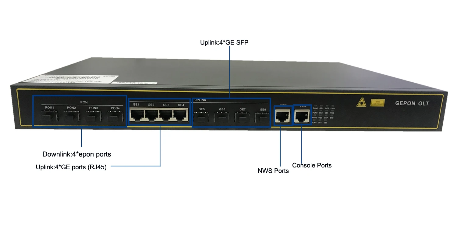 工厂价格 olt 4 pon 端口 gpon olt 光线路终端