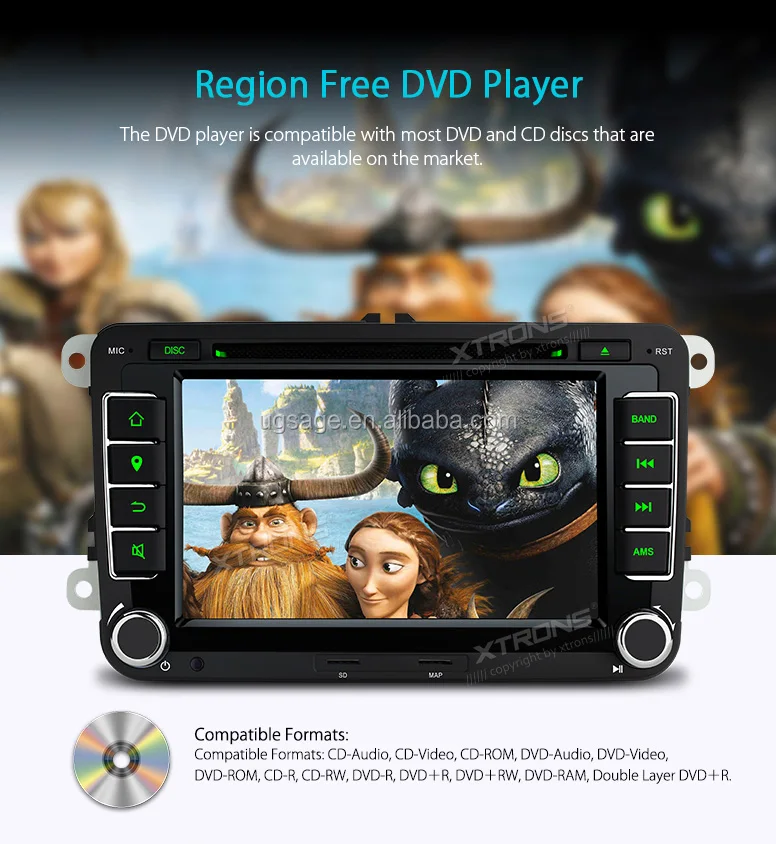 Xtrons 7 Inch Wince Ce Dvd Automotivo Car Radio For Volkswagen