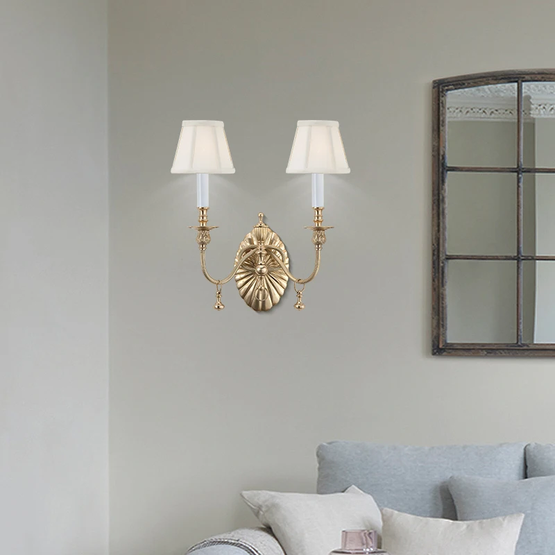 casting brass living room wall lamp