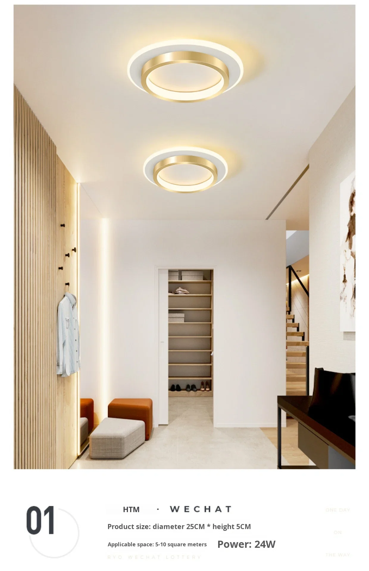 product minimalist corridor nordic entryway foyer cloakroom creative personality led warm white dimmable ceiling light-2