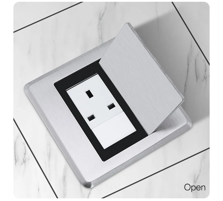 Wholesale uk standard Stainless steel electrical power supply 13A hidden socket box