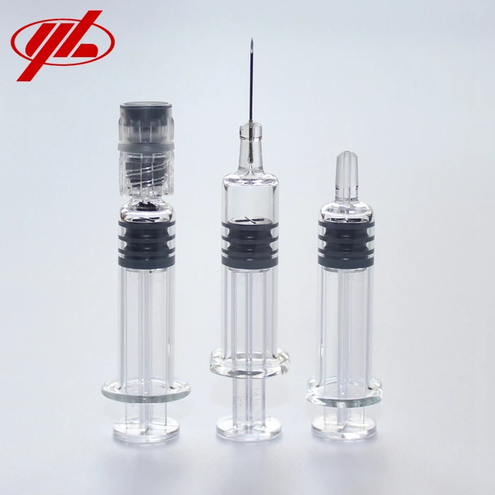 1ml 2.25ml 3ml 5ml Disposable Pharmaceutical Glass Pre-filled Syringe ...