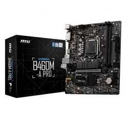 MSI B460 B460M-A PRO ProSeries Gaming Motherboard Support 10th Core I5 10400 10400F 10500 Processors