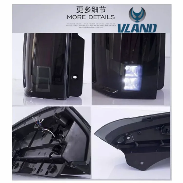 Vland Factory Car Taillight For Escalade 2007 2008 2010 2011 2012 2013 2014 Full-LED Tail Lamp For  Escalade modified tail lamp