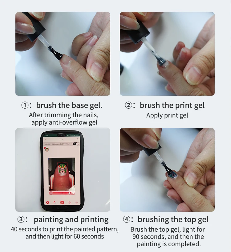 Nailgogo Digital Flowers Wifi 3d Nail Printer Smart Design Intelligent