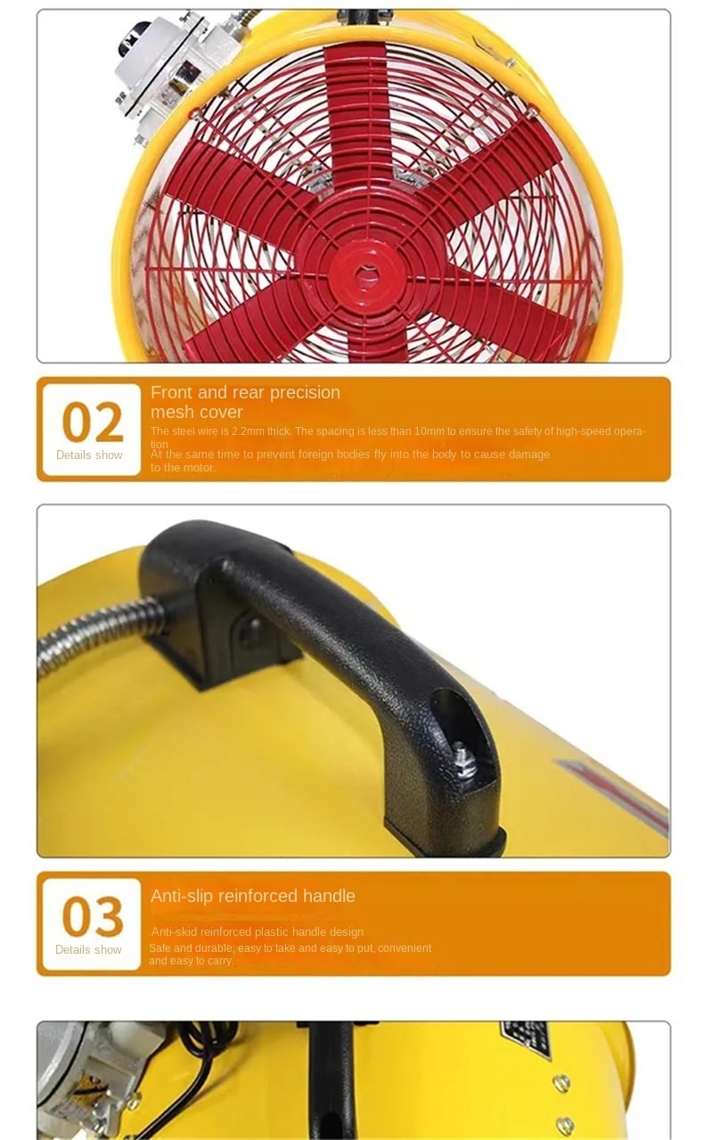 Paint Marine Axial Fan, BSFT-200-500mm, Portable - detail 24