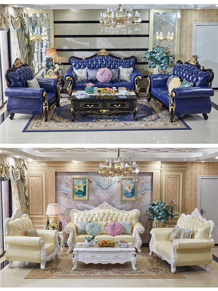 Royal Leather Living Room Set Furniture Luxury European Sofa Set Buy