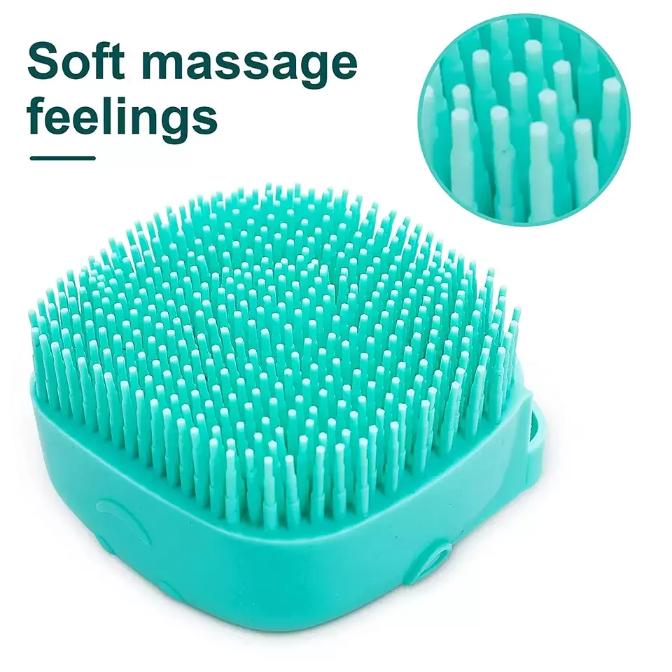 Pet Dog Cat Bath Brush Soft Silicone Shampoo Massager Comb Shower Scrub