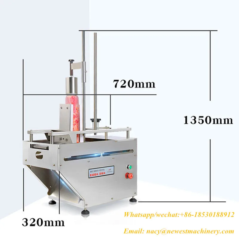 High Efficiency Frozen Pork Belly Meat Slicer / Automatic Mutton Hot