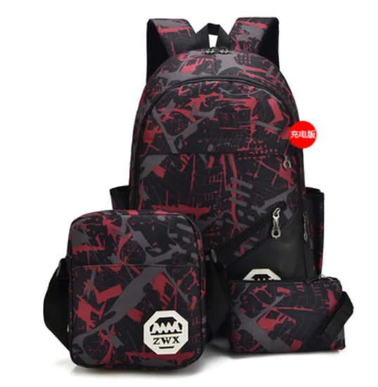 2021 3pcs Boys Backpack High School Bag Teenager Schoolbag Set Buy