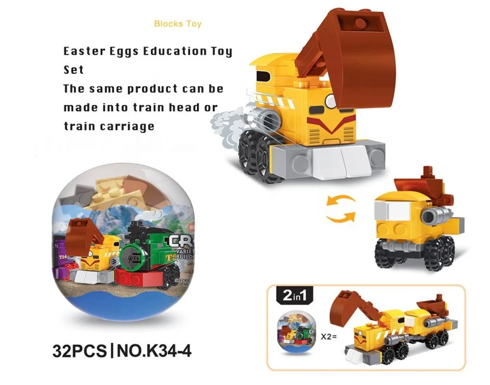 Mini 6-in-1 surprise egg capsule changeable boys girls building block toys