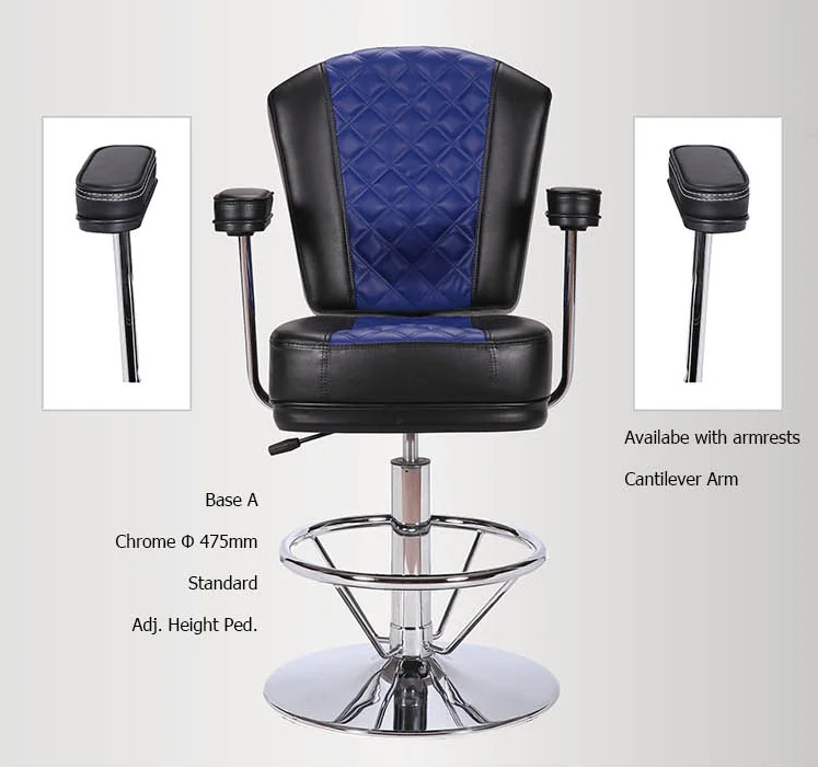 High Quality Elegant Chair Confortable Swivel Casino Barstool Blackjack